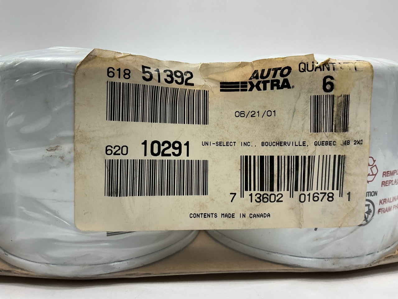 (6) Auto Extra 618-51392 Oil Filter Replaces PH3531 51392 L10291 PH2817 LF3337