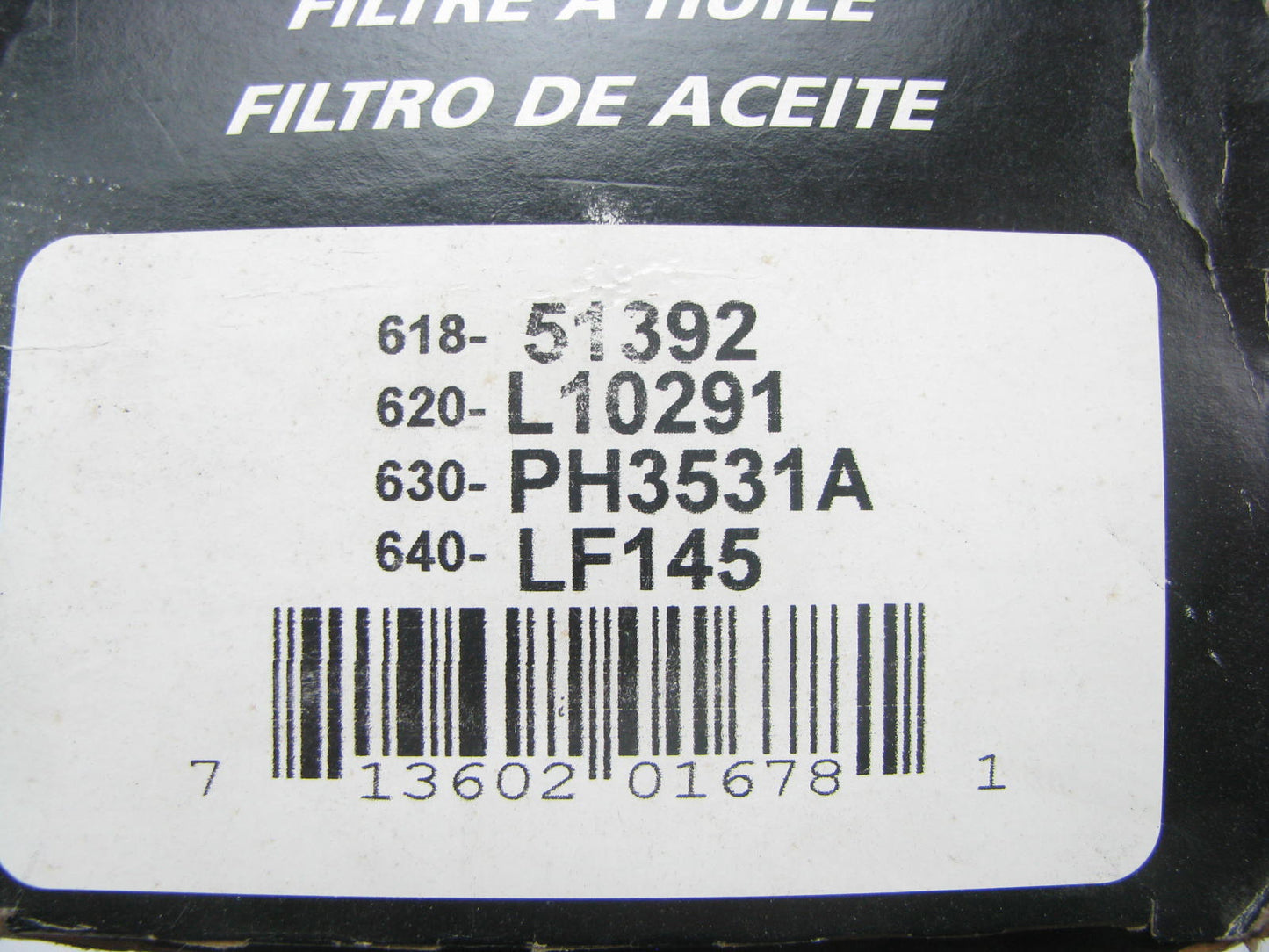 Auto Extra 618-51392 Oil Filter Replaces PH3531 51392 L10291 PH2817 LF145 LF3337