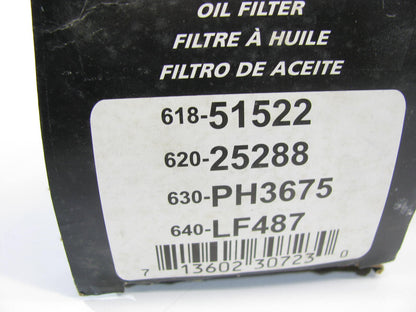 Auto Extra 618-51522 Oil Filter Replaces PH3675 51522 PL25288 PH922 LF487