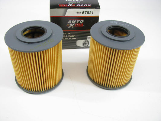 (2) Auto Extra 618-57021 Oil Filter Replaces CH8712 57021 L15315 LF522 P7338