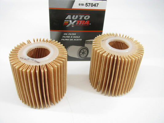 (2) Auto Extra 618-57047 Engine Oil Filter Replaces CH9972 57047 L25608 P967