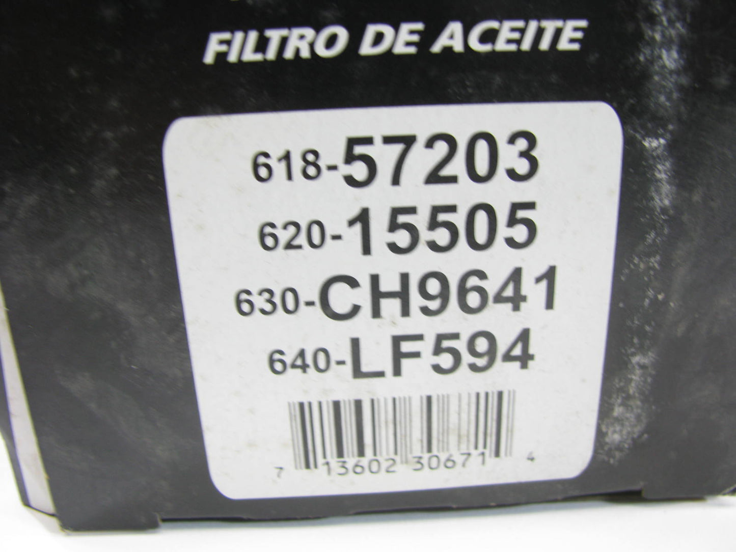 Auto Extra 618-57203 Oil Filter Replaces CH9641 L15505 P960 LF594 P7313 57203