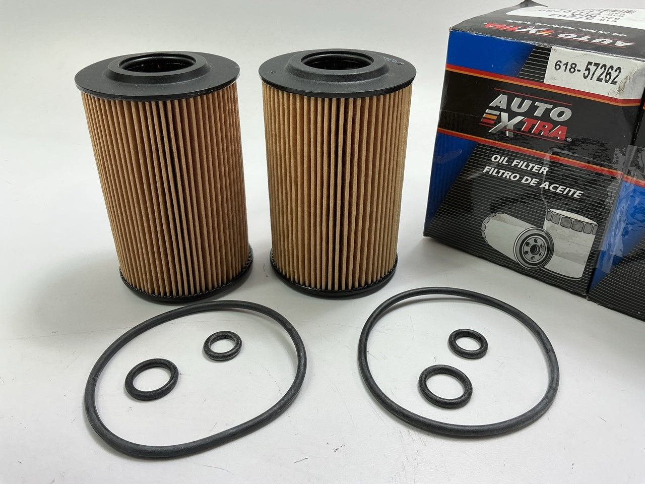 (2) Auto Extra 618-57262 Engine Oil Filter - DIESEL