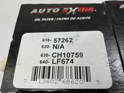 (2) Auto Extra 618-57262 Engine Oil Filter - DIESEL
