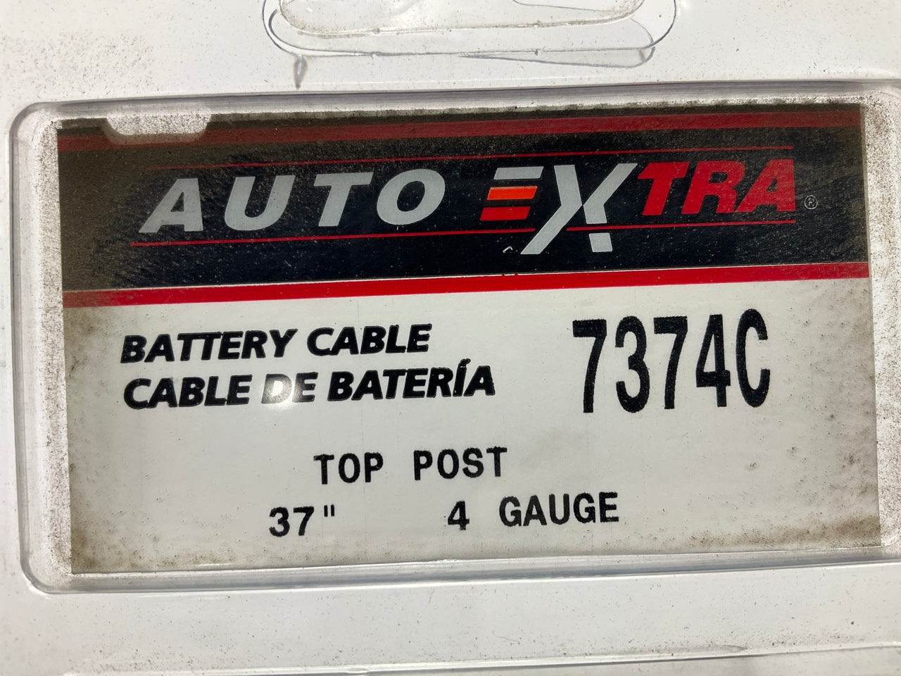 Auto Extra 7374C 37'' BLACK Top Post 4 Gauge Battery Cable