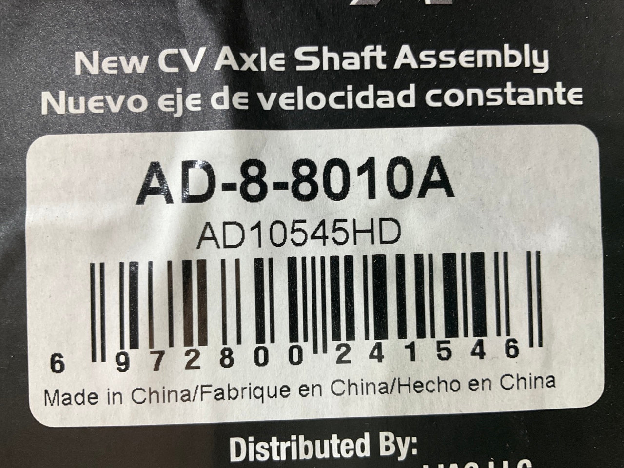 Auto Extra AD-8-8010A FRONT LEFT CV Axle Shaft 2001-05 Audi Allroad Quattro - AT