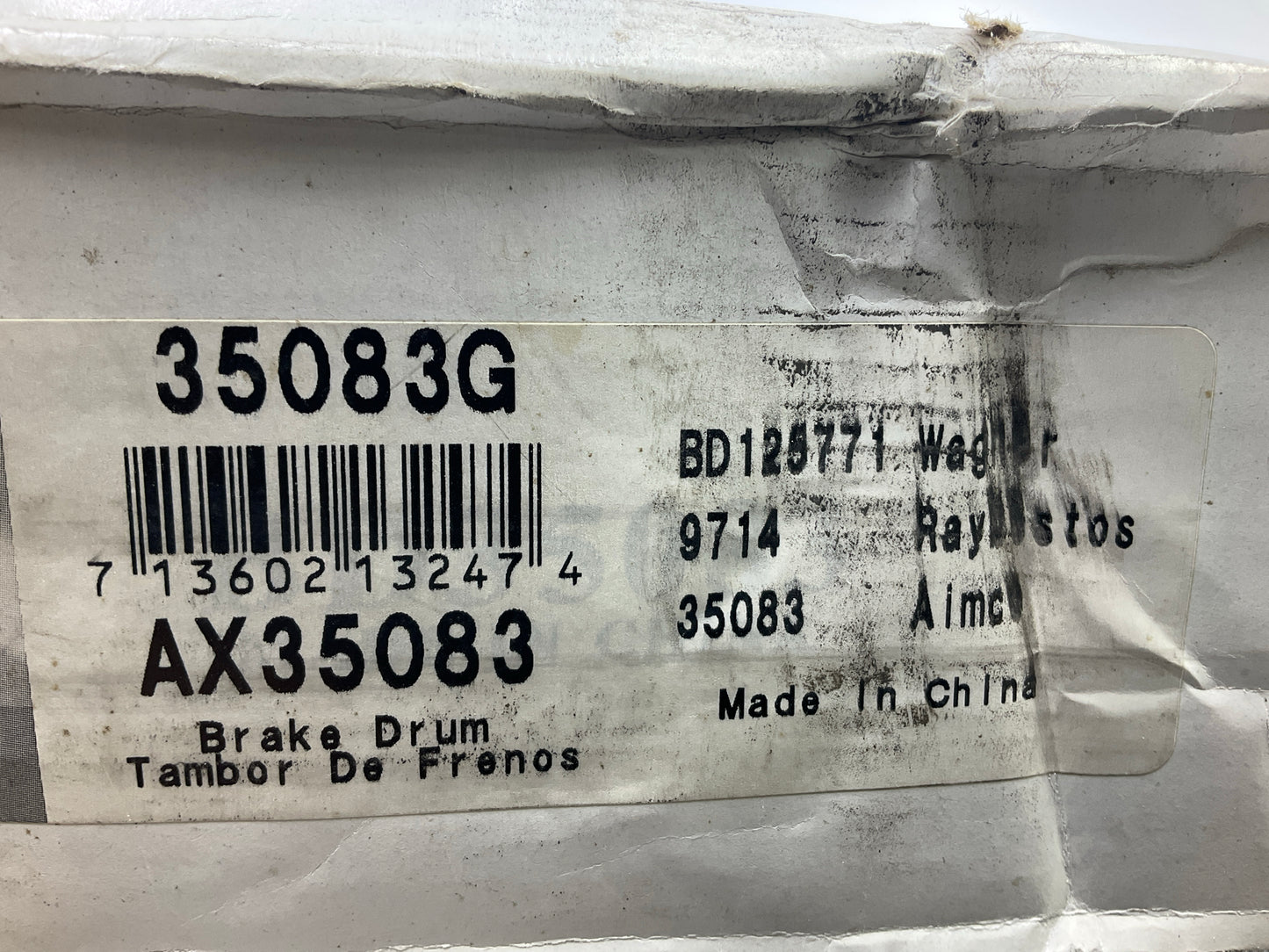 Auto Extra AX35083 Rear Brake Drum 2000-02 Honda Passport, 2000-04 Isuzu Rodeo