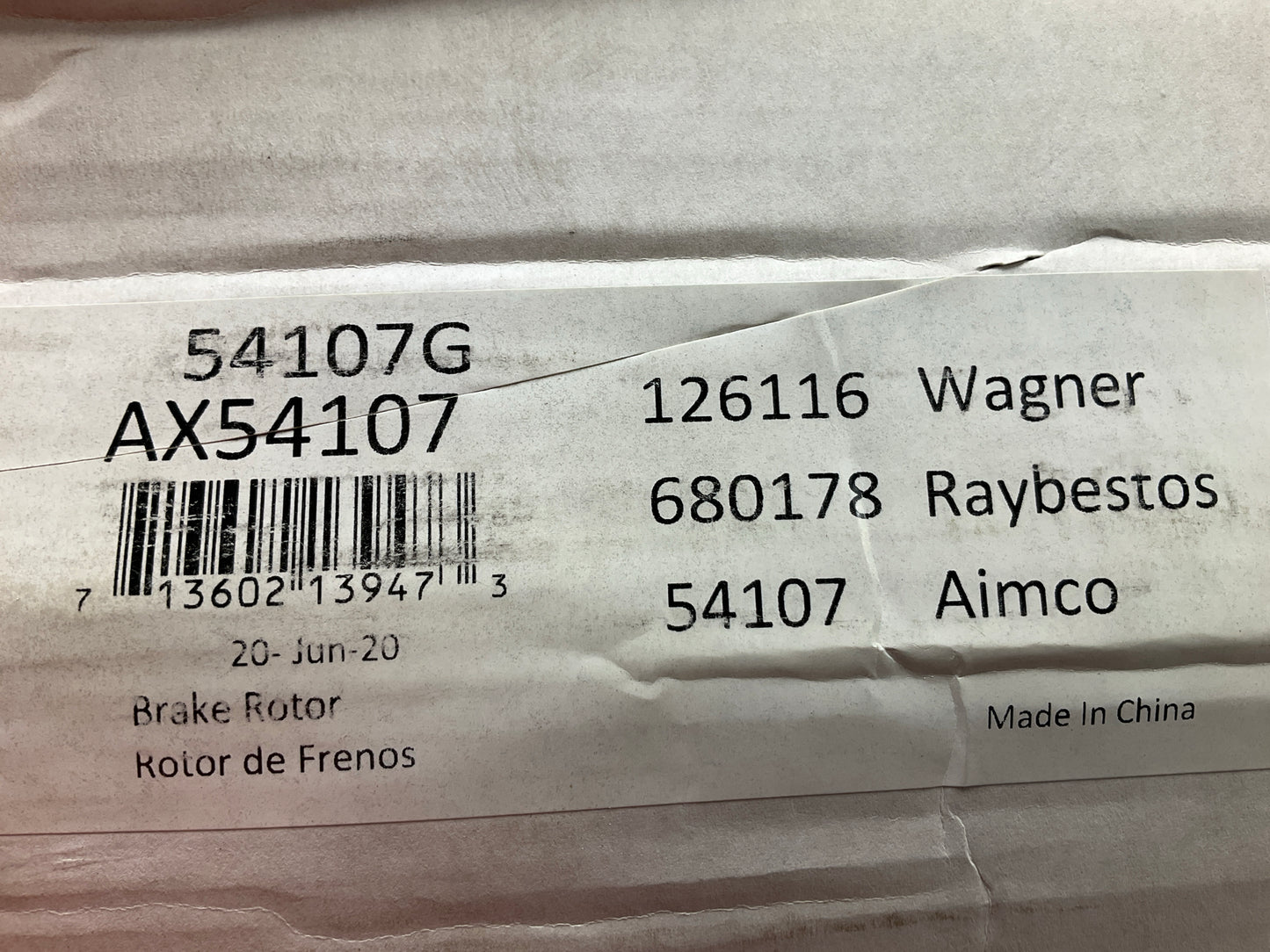 (2) Auto Extra AX54107 Disc Brake Rotor And Hub Assembly, Front