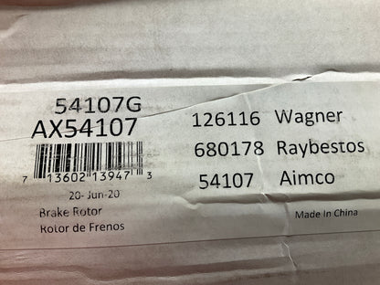 (2) Auto Extra AX54107 Disc Brake Rotor And Hub Assembly, Front