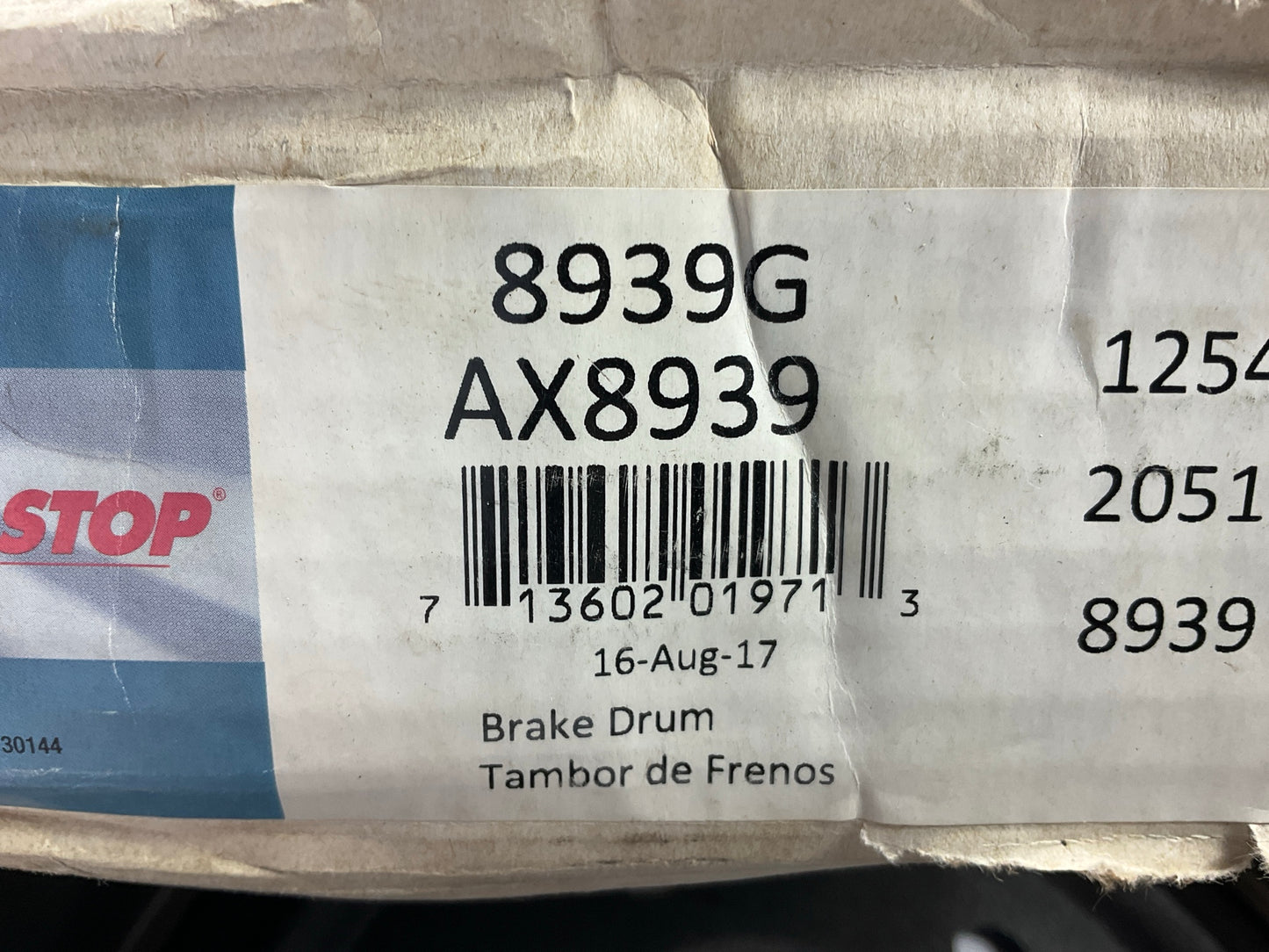 Auto Extra AX8939 Rear Brake Drum