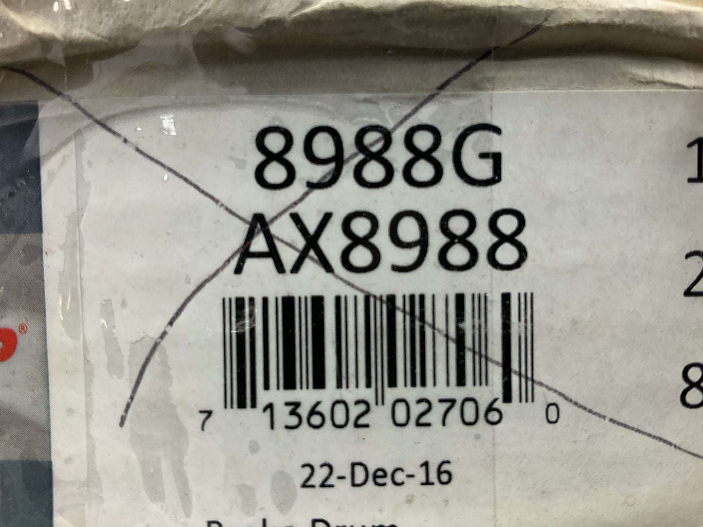 Auto Extra AX8988 Rear Brake Drum