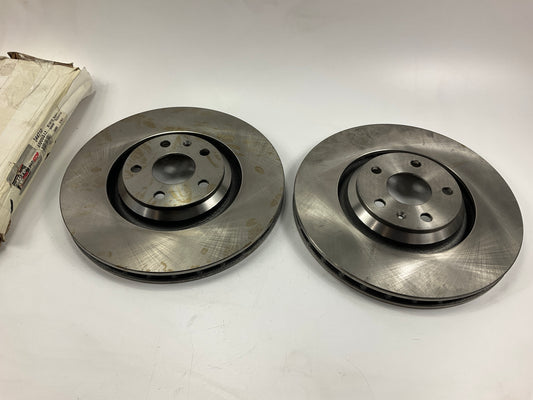 (2) Auto Extra AX900812 Front Brake Rotors For 2009-2014 Audi TT