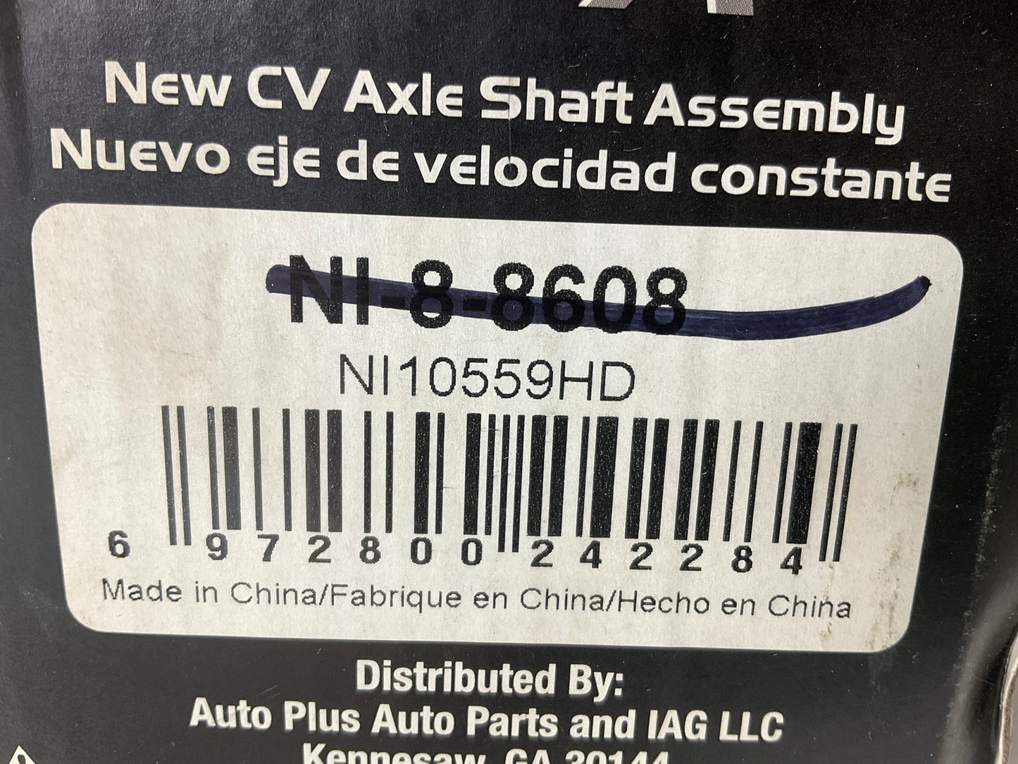 Auto Extra NI10559HD Cv Axle