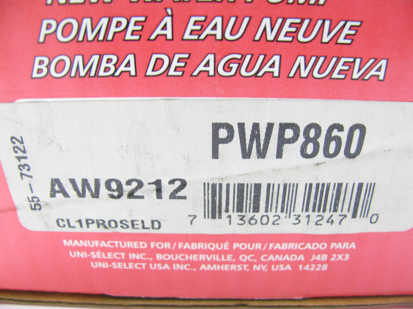 Auto Extra PWP860 Engine Water Pump for 1990-1994 Mitsubishi Eagle 2.0L