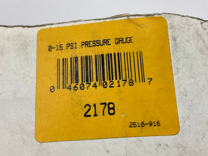 Auto Meter 2178 1-1/2'' Auto Gage Mechanical Fuel Pressure Gauge PSI 0-15 WHITE