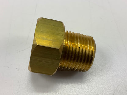 Auto Meter 2263 Pipe Fitting Brass Adapter 3/8'' NPT Male To 5/8''-18 UNF Female