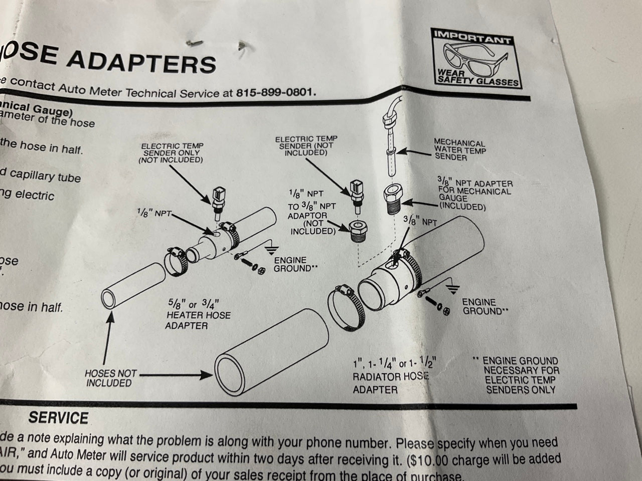 AutoMeter 2283 1-1/2'' Radiator Hose Coolant Temp Sensor Adapter W/ 3/8'' NPT Port