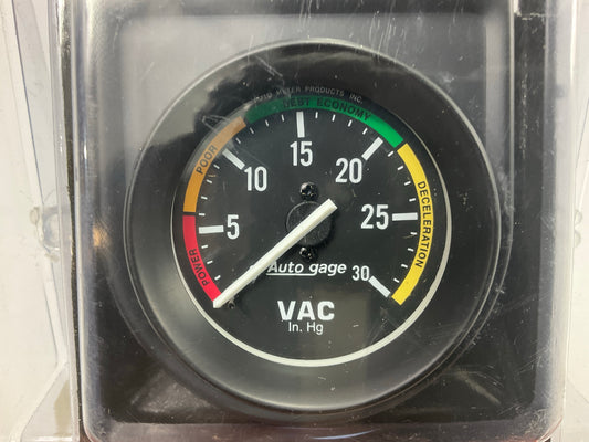 Auto Meter Autogage 2337 2-1/16'' Vacuum Gauge, 0-30 IN HG