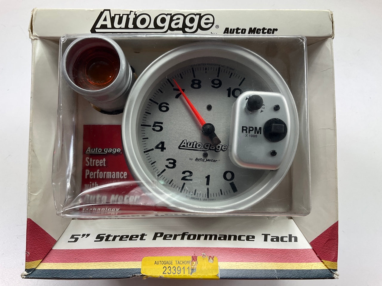 Auto Meter 233911 5'' Pedestal Mount Tachometer Gauge 0-10,000 RPM, Shift Light