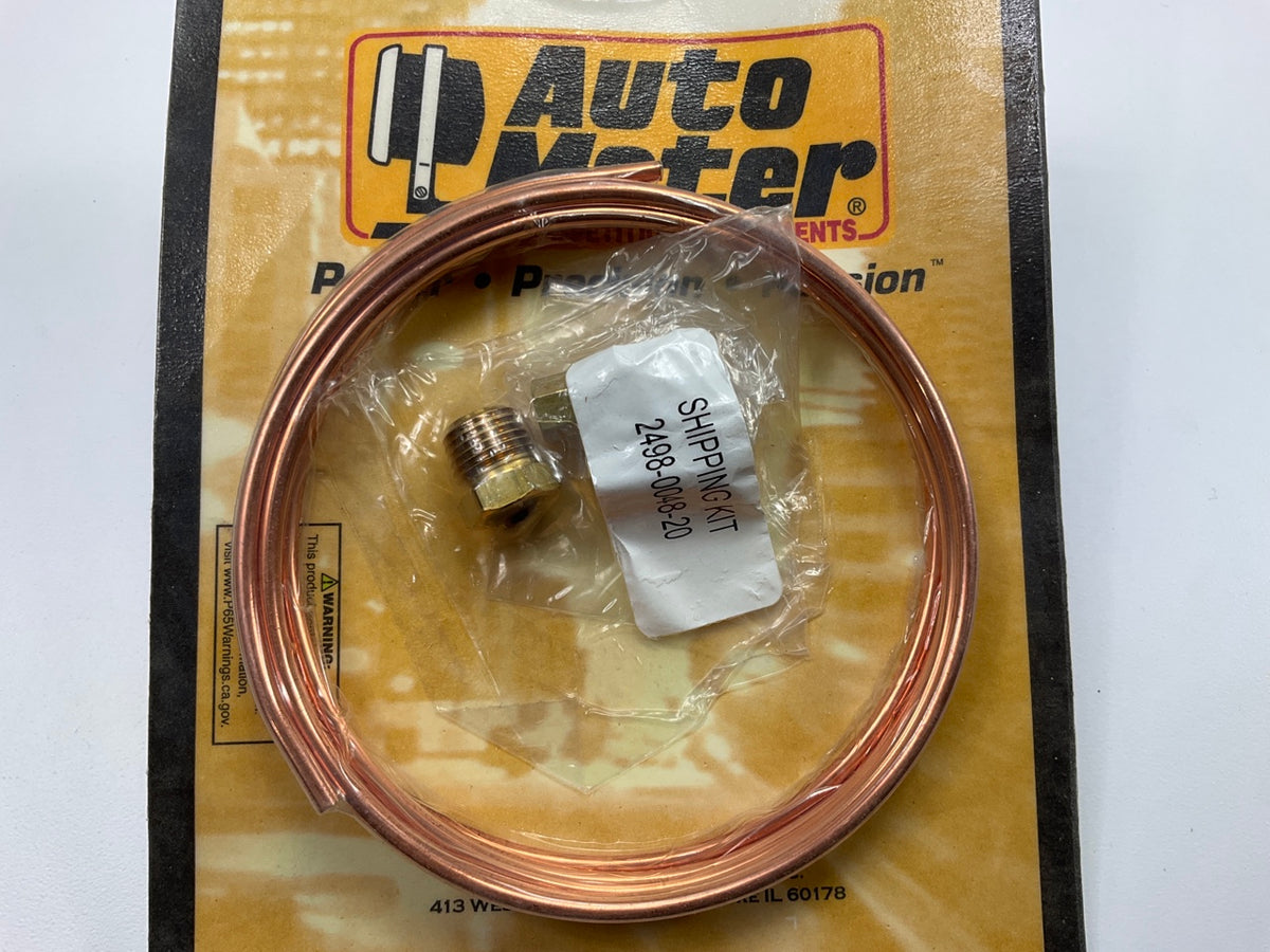 Auto Meter 6 Feet 1/8'' Copper Line Tube 1/8'' NPTF Brass Compression Fittings KIT