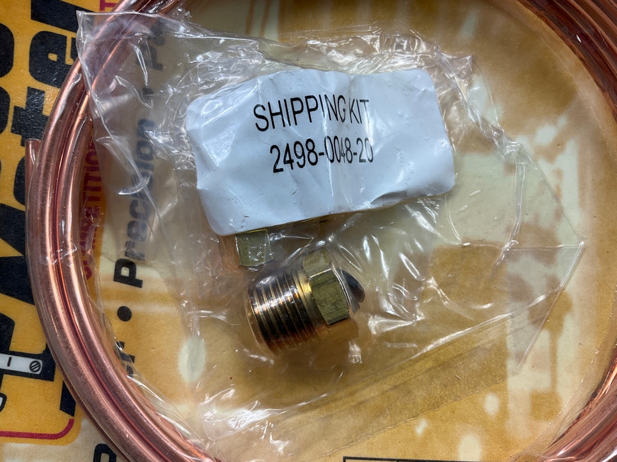 Auto Meter 6 Feet 1/8'' Copper Line Tube 1/8'' NPTF Brass Compression Fittings KIT