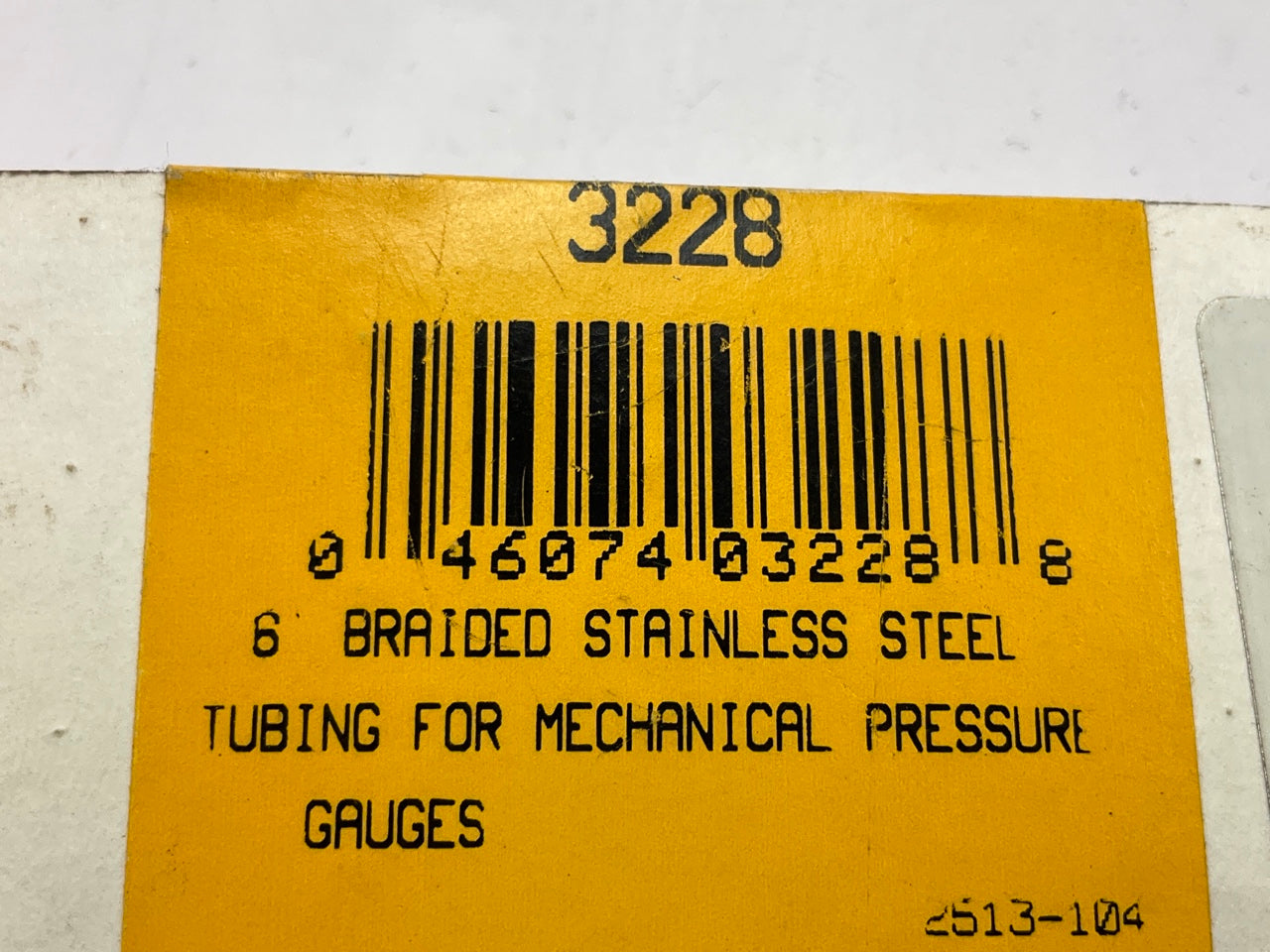 Auto Meter 3228 Hydraulic Hose Pressure Gauge Line Kit -4AN, 6' Steel Braided