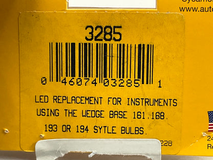 Auto Meter 3285 Green LED Light Bulb, Wedge, Replaces 161, 168, 193 Or 194 Bulb