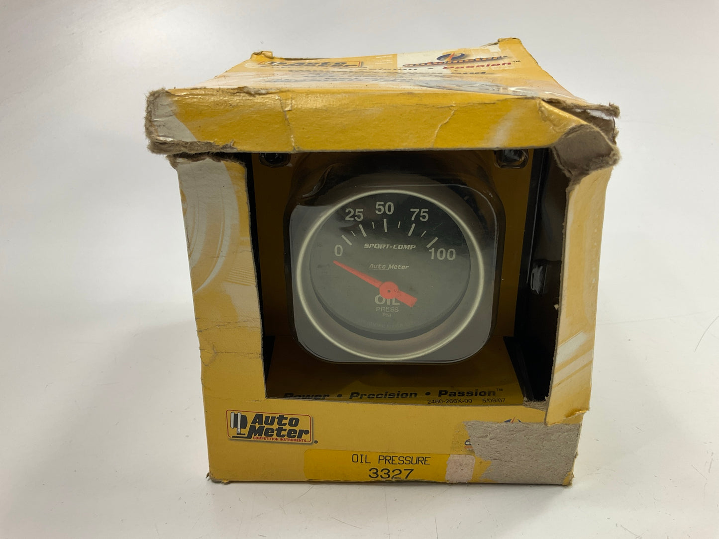 OPEN BOX - Autometer 3327 Sport-Comp Oil Pressure Gauge 2-1/16 In., Electrical
