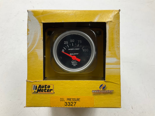 Autometer 3327 Sport-Comp Oil Pressure Gauge  2-1/16 In., Electrical