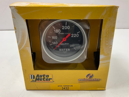 AutoMeter 3432 Sport-Comp Water Temp Gauge, 2-5/8 In., Mechanical,  120-240 F