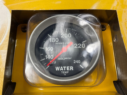 AutoMeter 3432 Sport-Comp Water Temp Gauge, 2-5/8 In., Mechanical,  120-240 F