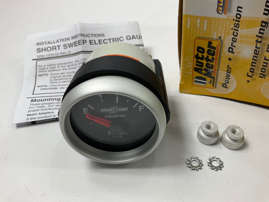 Auto Meter 3615 2-1/16''  Short Sweep Electric Fuel Level Gauge, 75 Ohms E / 10 F