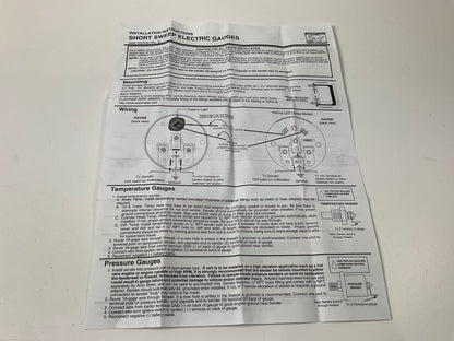 Auto Meter 3615 2-1/16''  Short Sweep Electric Fuel Level Gauge, 75 Ohms E / 10 F