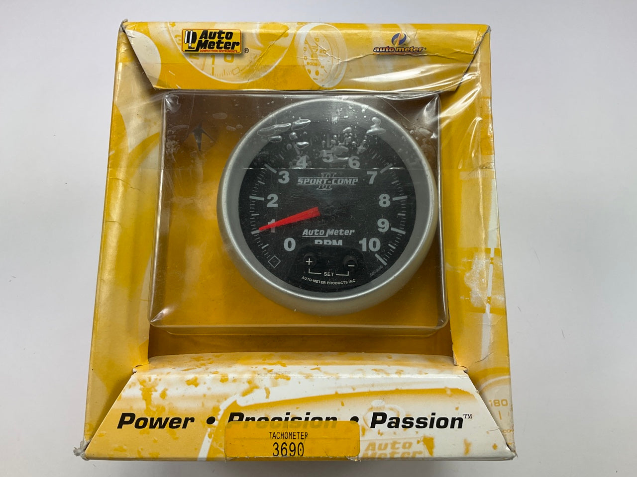 AutoMeter 3690 Sport-Comp II Tachometer Gauge, 3-3/4'', Electrical, 0-10,000 RPM