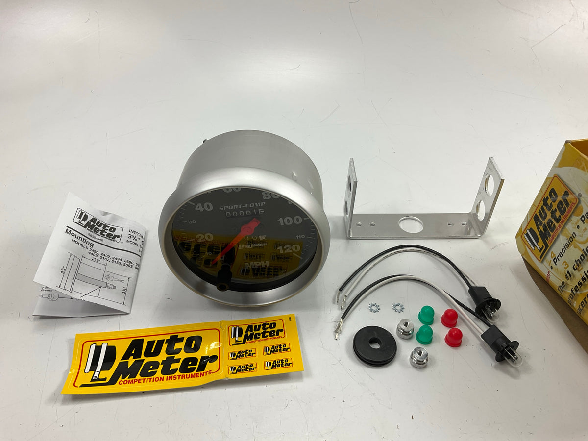 Autometer 3994 Sport-Comp Speedometer Gauge, 5'', 120 MPH , Mechanical