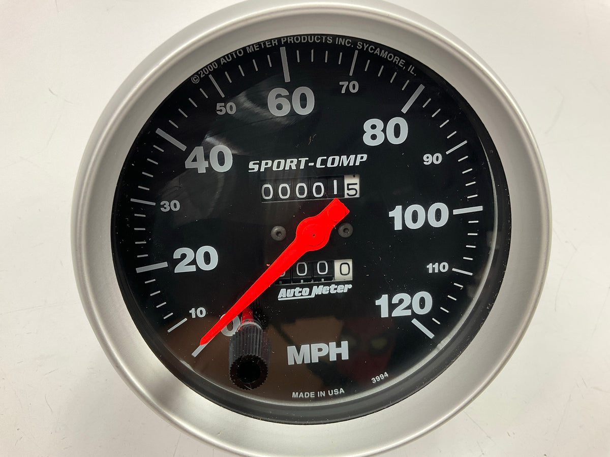 Autometer 3994 Sport-Comp Speedometer Gauge, 5'', 120 MPH , Mechanical