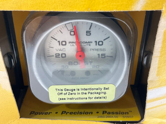 AutoMeter 4301 Ultra-Lite 2-1/16'' Mechanical Boost / Vacuum Gauge