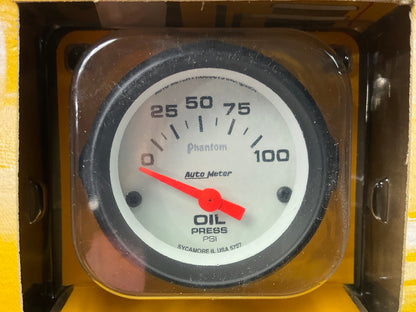 Auto Meter 5727 Oil Pressure Electric Gauge - 0-100 PSI , 2- 1/16''