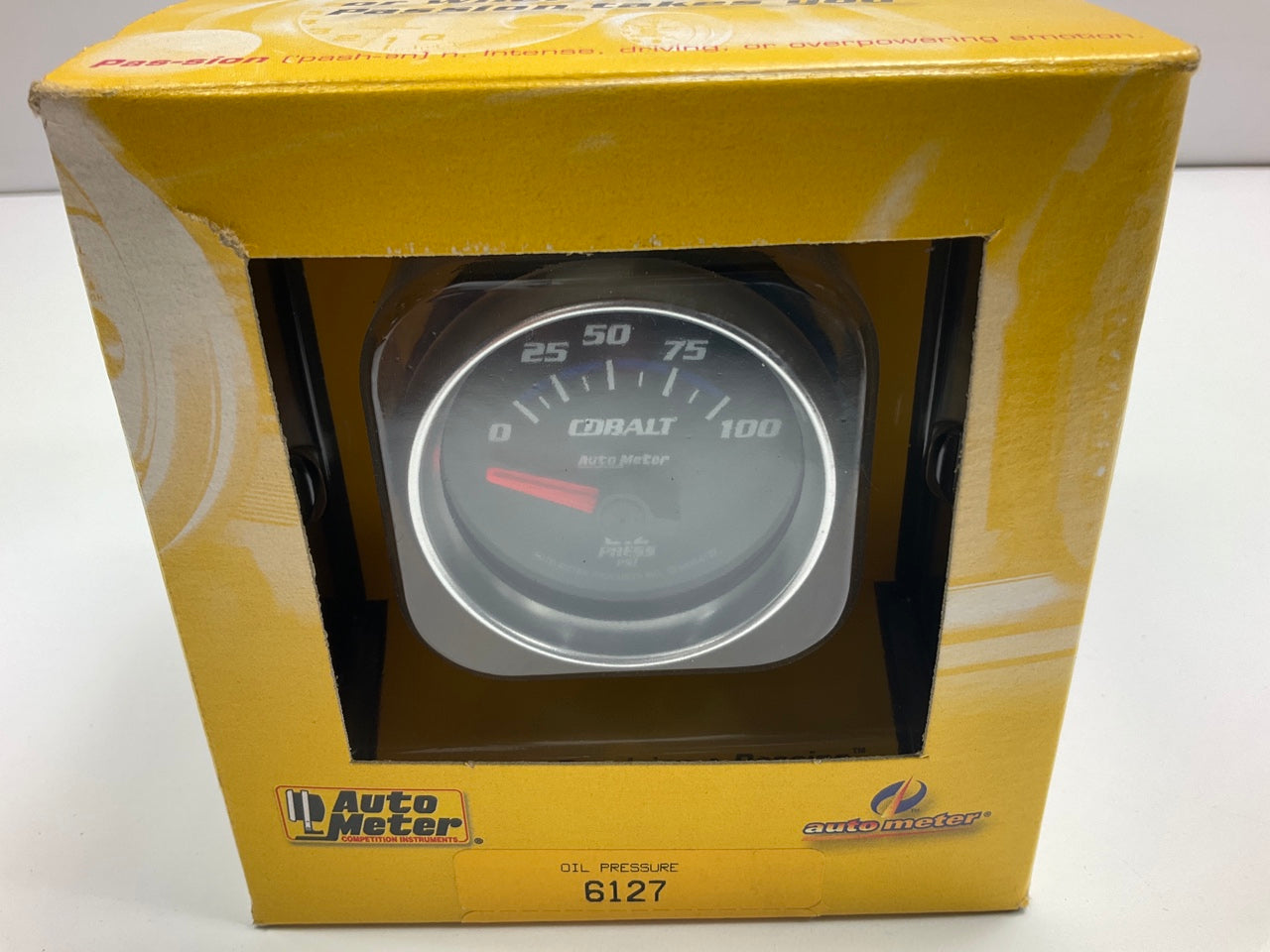 Auto Meter 6127 Cobalt Electric Oil Pressure 2-1/16'' Gauge 0-100 PSI