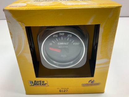 Auto Meter 6127 Cobalt Electric Oil Pressure 2-1/16'' Gauge 0-100 PSI