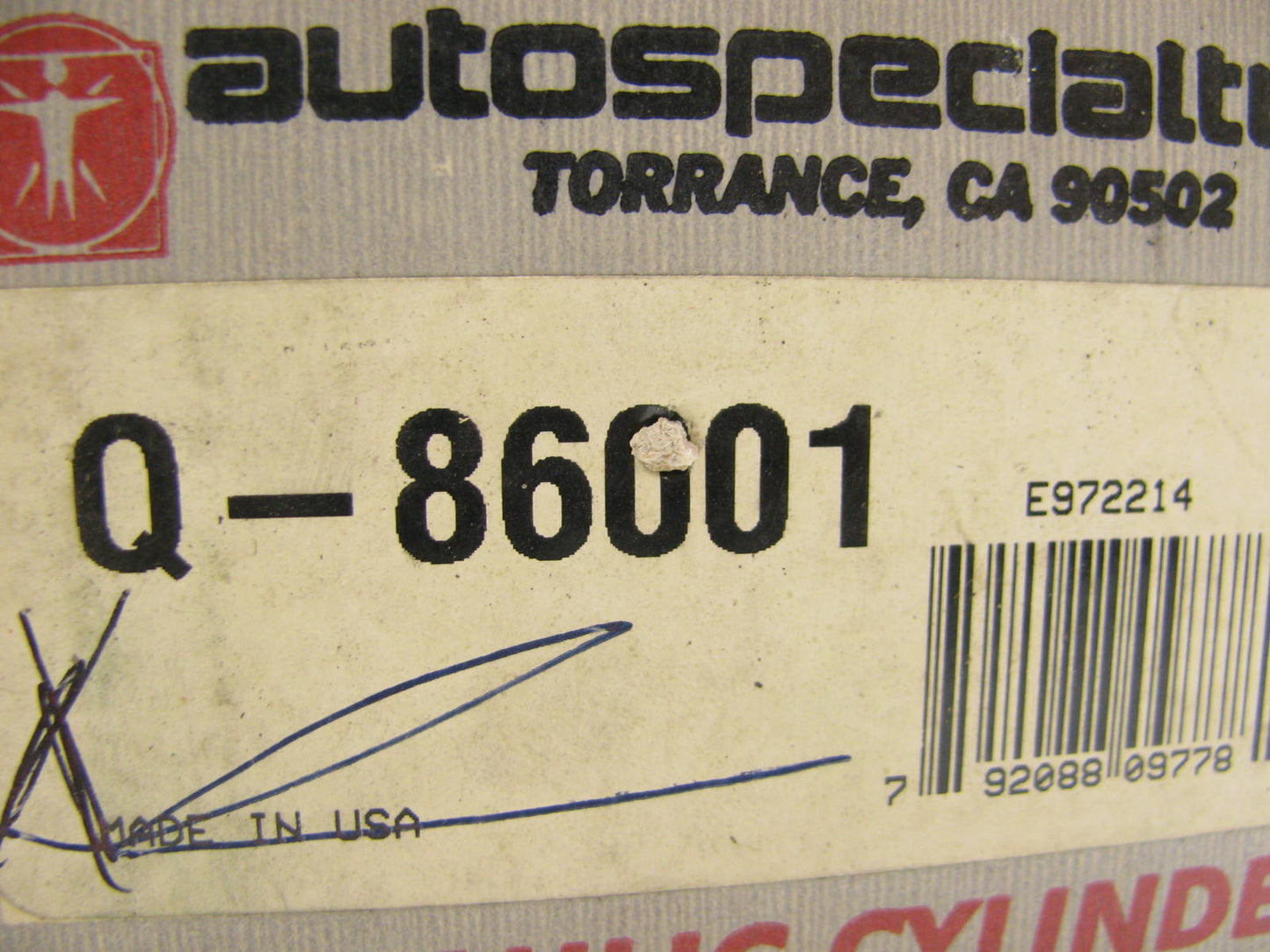 Auto Specialty Q-86001 Manual Transmission Clutch Master Cylinder