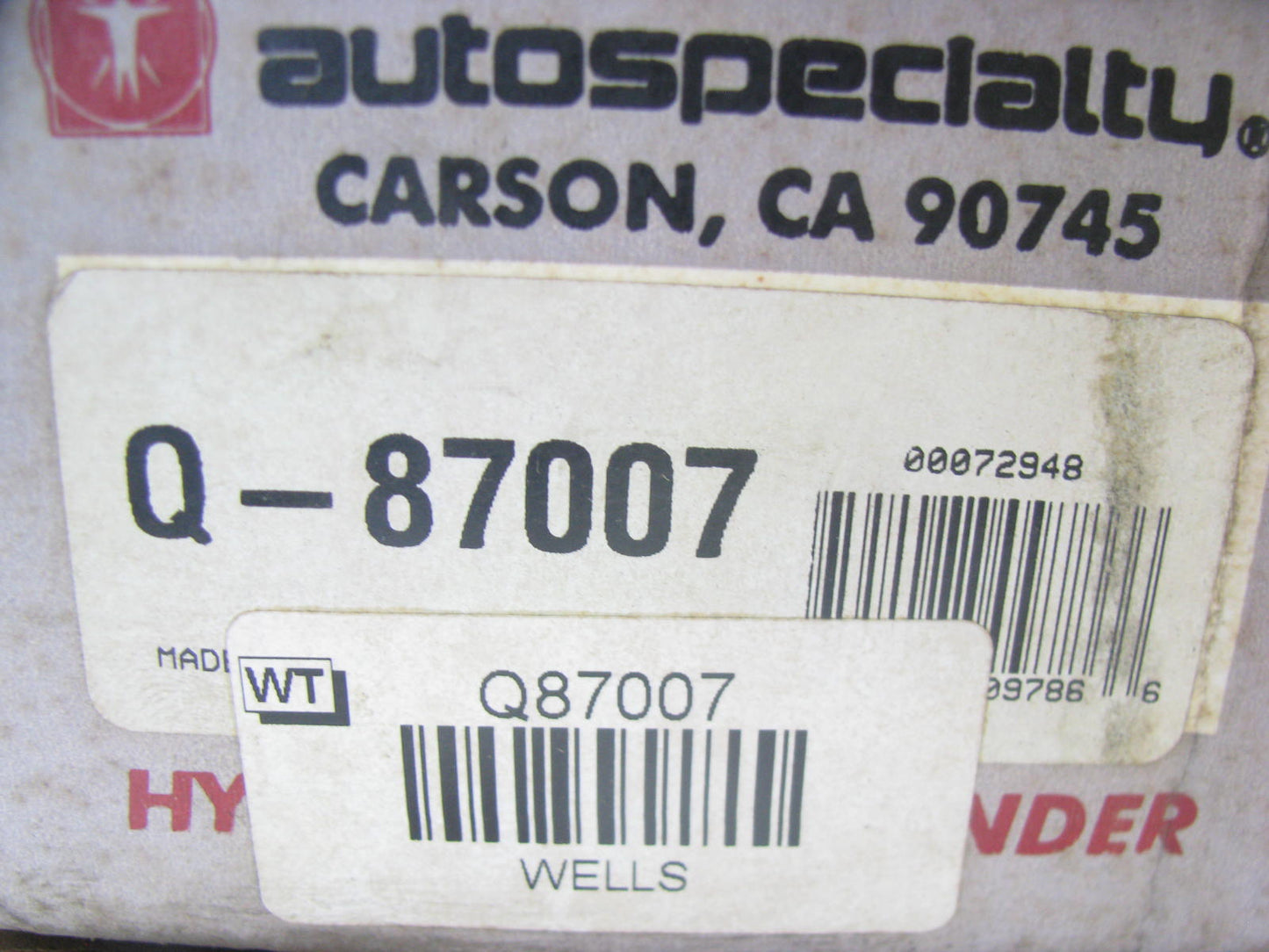 Auto Specialty Q-87007 Clutch Master Cylinder