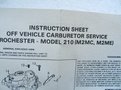 Auto Tune 15700A Carburetor Rebuild Kit - Rochester M2MC M2ME 2-BBL