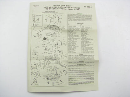 Auto Tune 15795B Carburetor Rebuild Kit for 1981-1986 Rochester E4MC E4ME