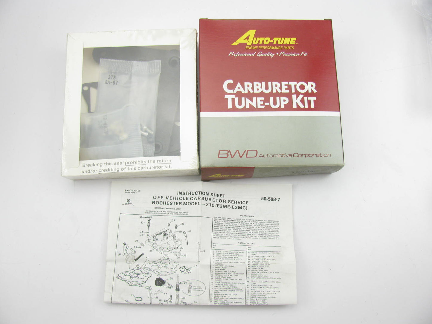 Auto Tune 15809C Carburetor Rebuild Kit  Rochester 210 E2ME E2MC Dualjet