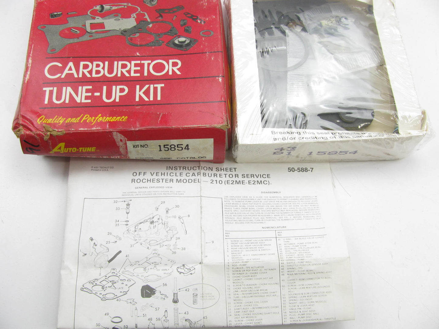 Auto Tune 15854 Carburetor Rebuild Kit 1981-1984 GM Rochester 2-BBL E2ME E2MC