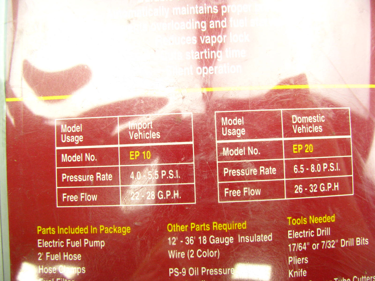 Auto Tune EP20 Universal Electric Fuel Pump Kit 6.5 - 8.0 PSI  26 - 32 GPH