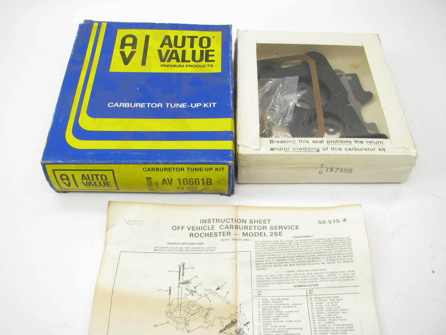 Auto Value 10661B Carburetor Rebuild Kit For 1979-83 GM AMC Rochester 2-BBL 2SE