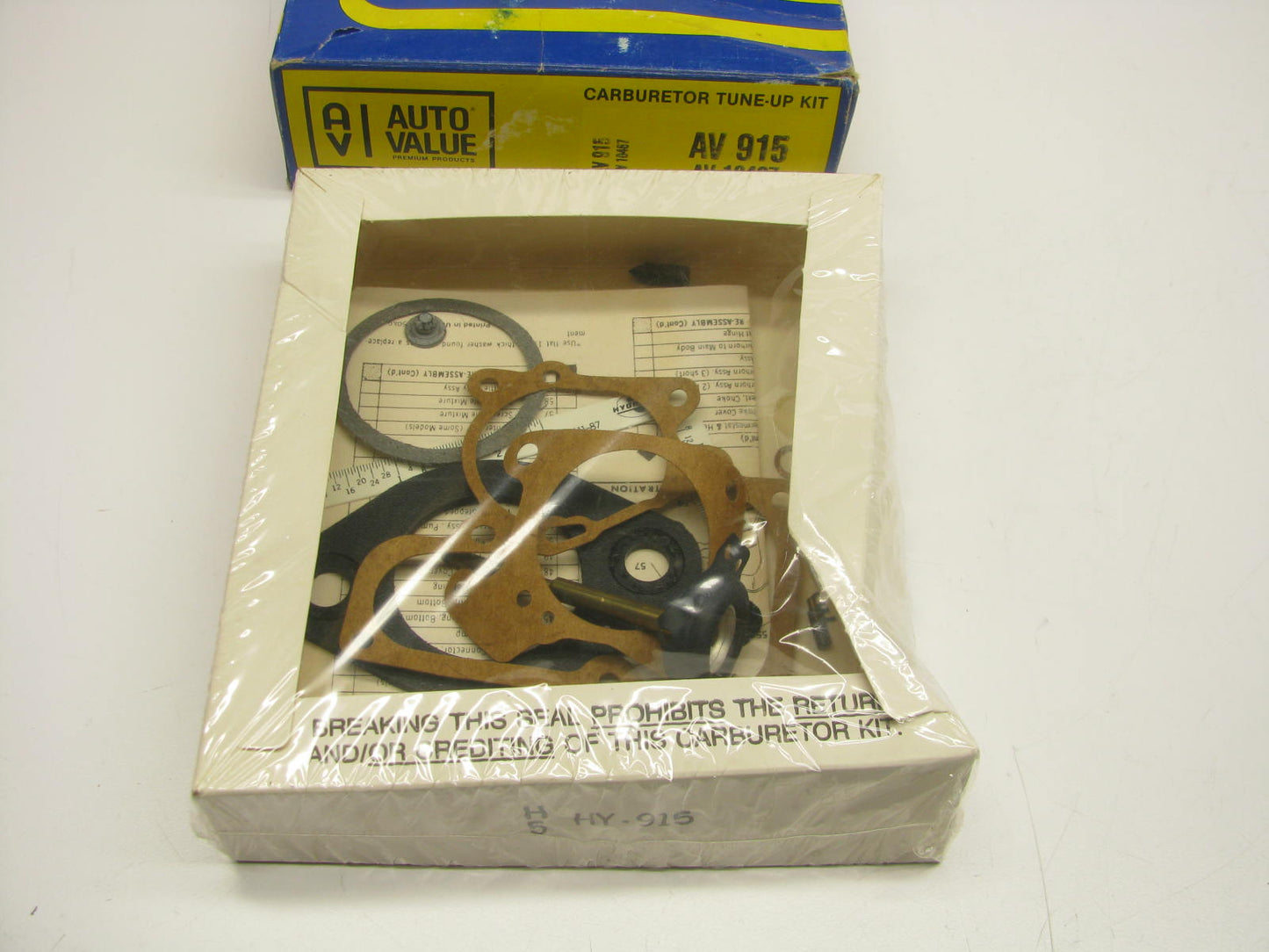 Auto Value 915 Carburetor Rebuild Kit for 1975-1977 Ford Carter 1-BBL YFA