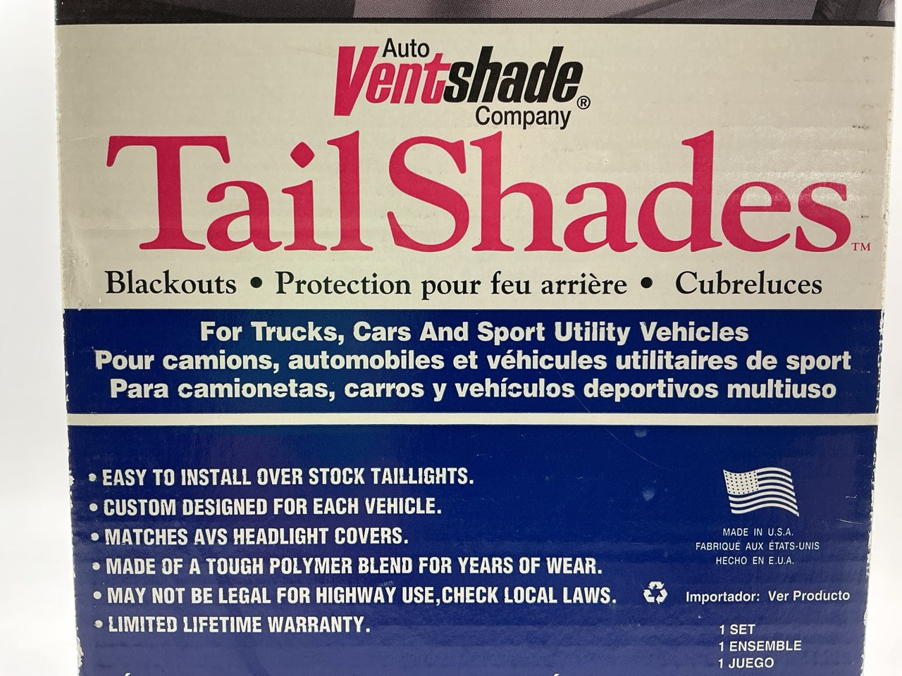 Auto Ventshade (AVS) 33814 Tailshades Tail Light Lamp Covers, Black, 2 Pc Set